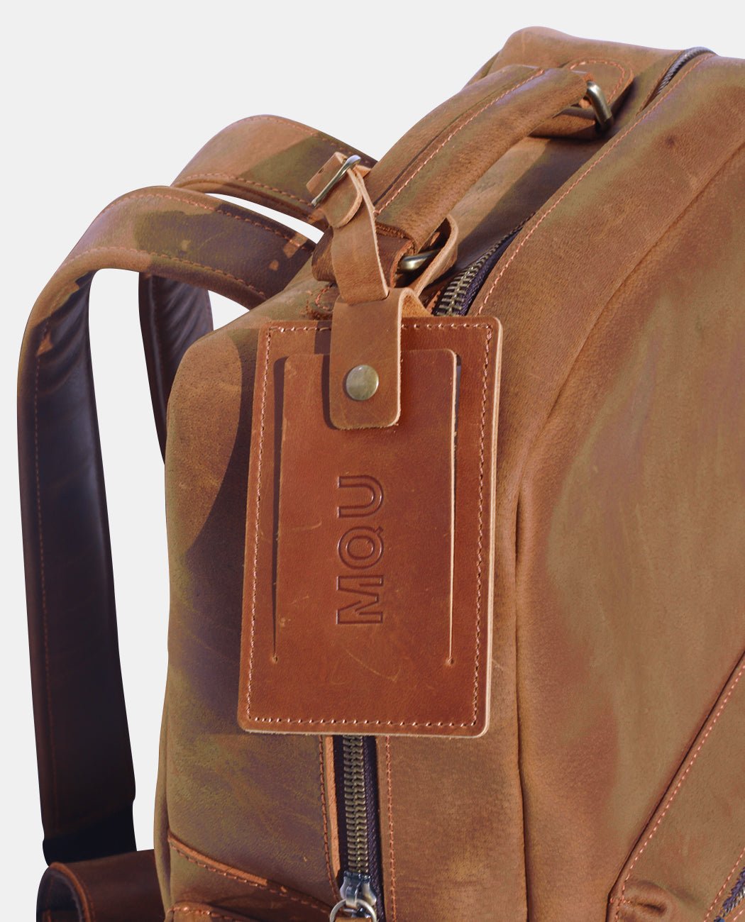 Classic Leather Backpack -Backpacks- BAGHUGS-MR-04-519-Dark Brown