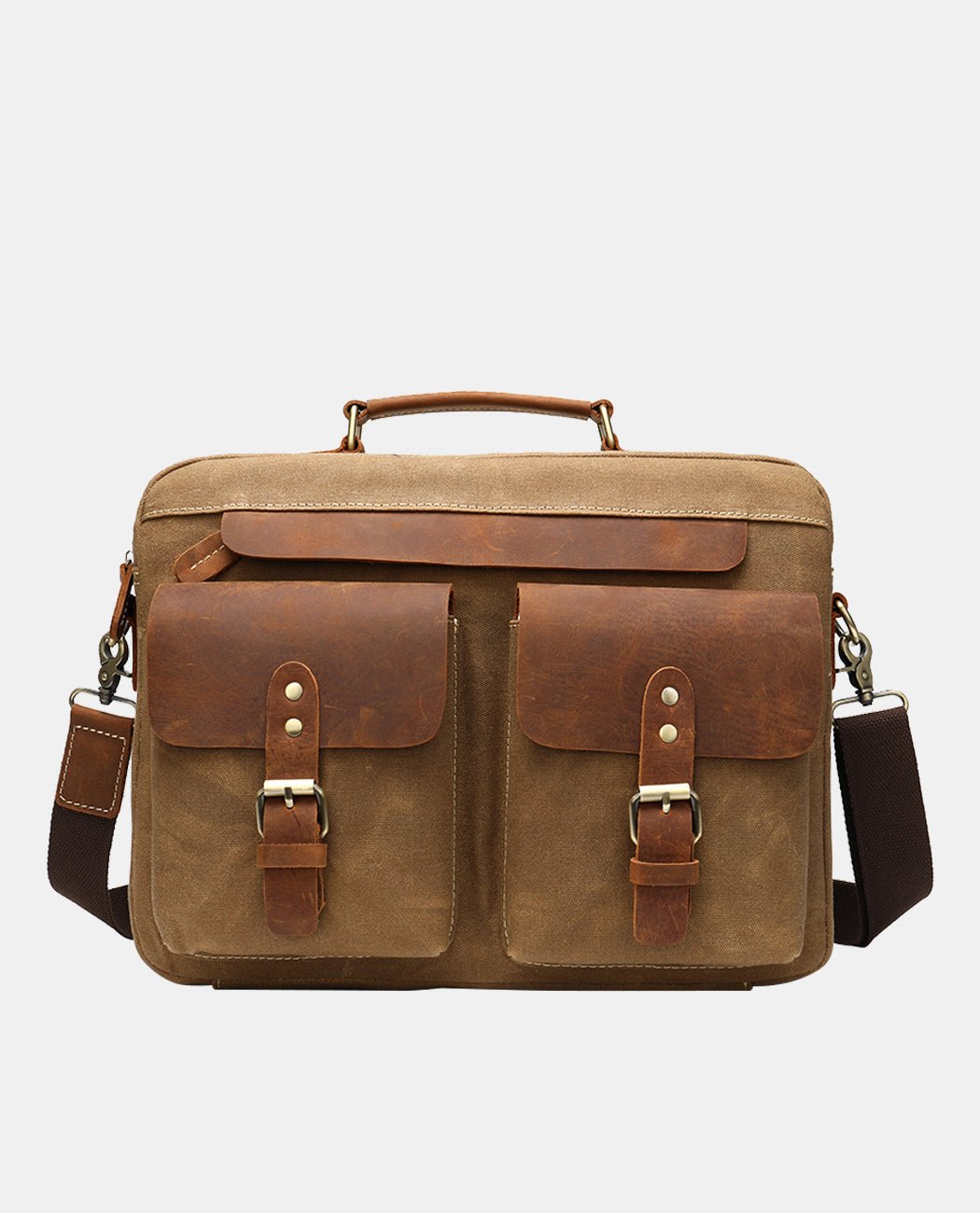 Classic Leather Sling Bag -Bags- BAGHUGS-MR-03-327-Brown