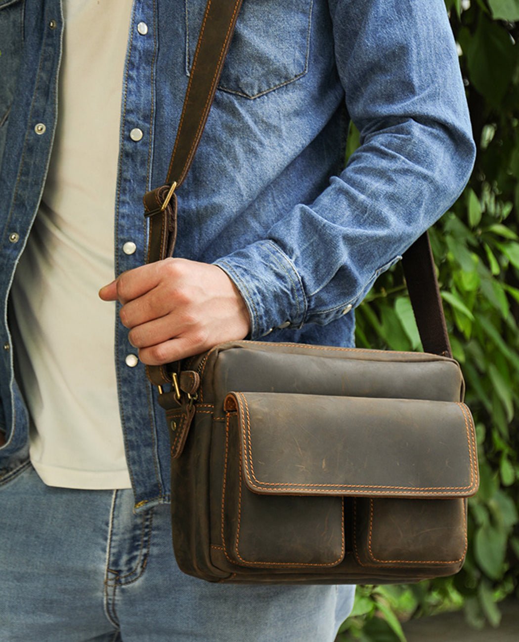 Marcus Compact Messenger -Bags- BAGHUGS-LEHB-1114-Brown