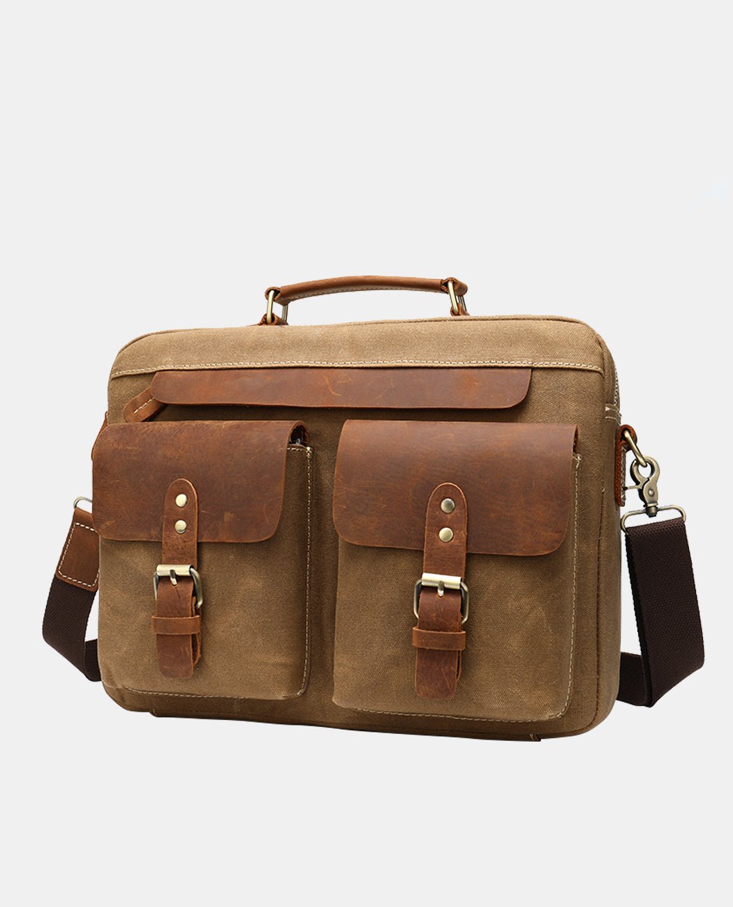 Classic Leather Sling Bag -Bags- BAGHUGS-MR-03-327-Brown