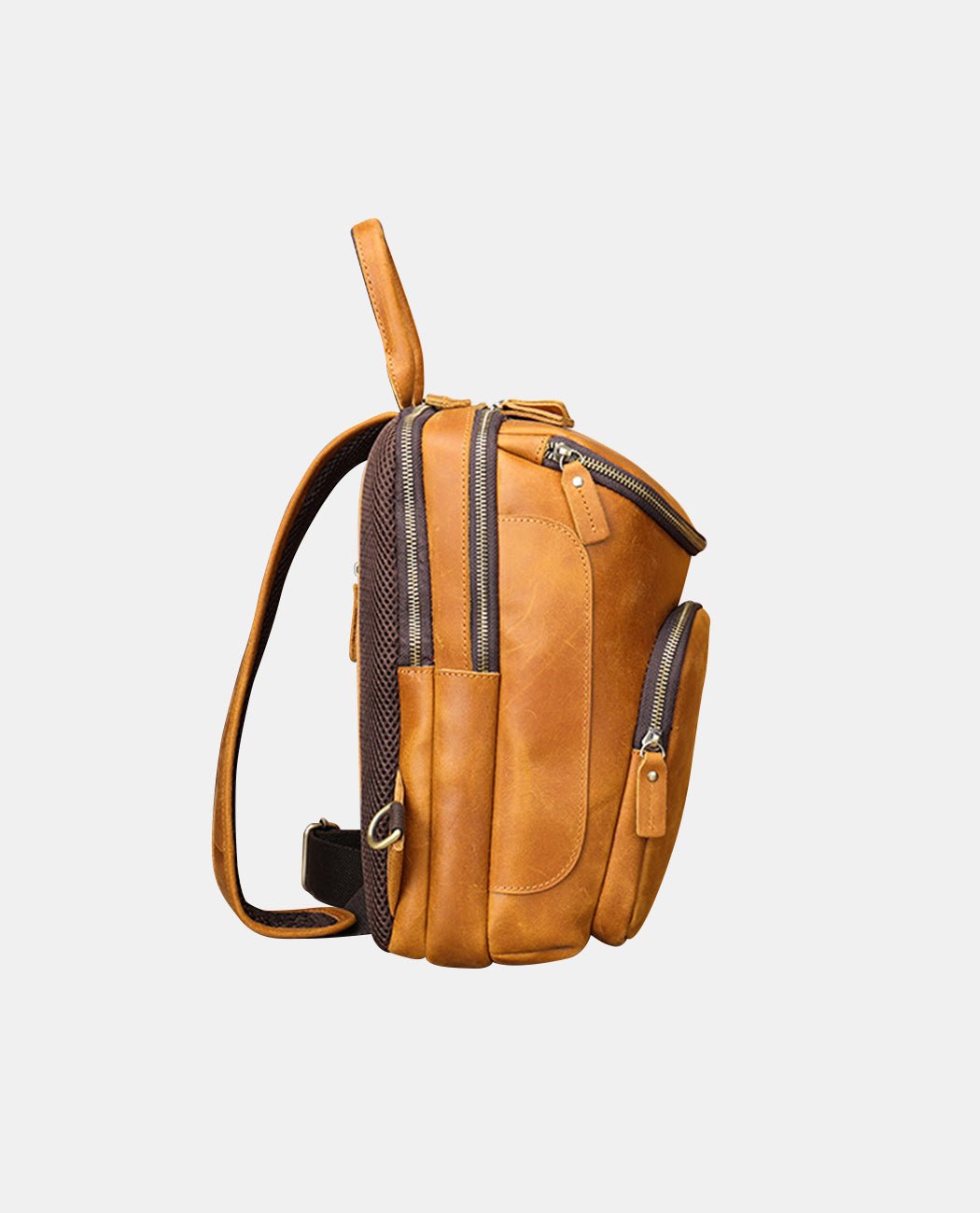 Sleek Brown Messenger Carrier