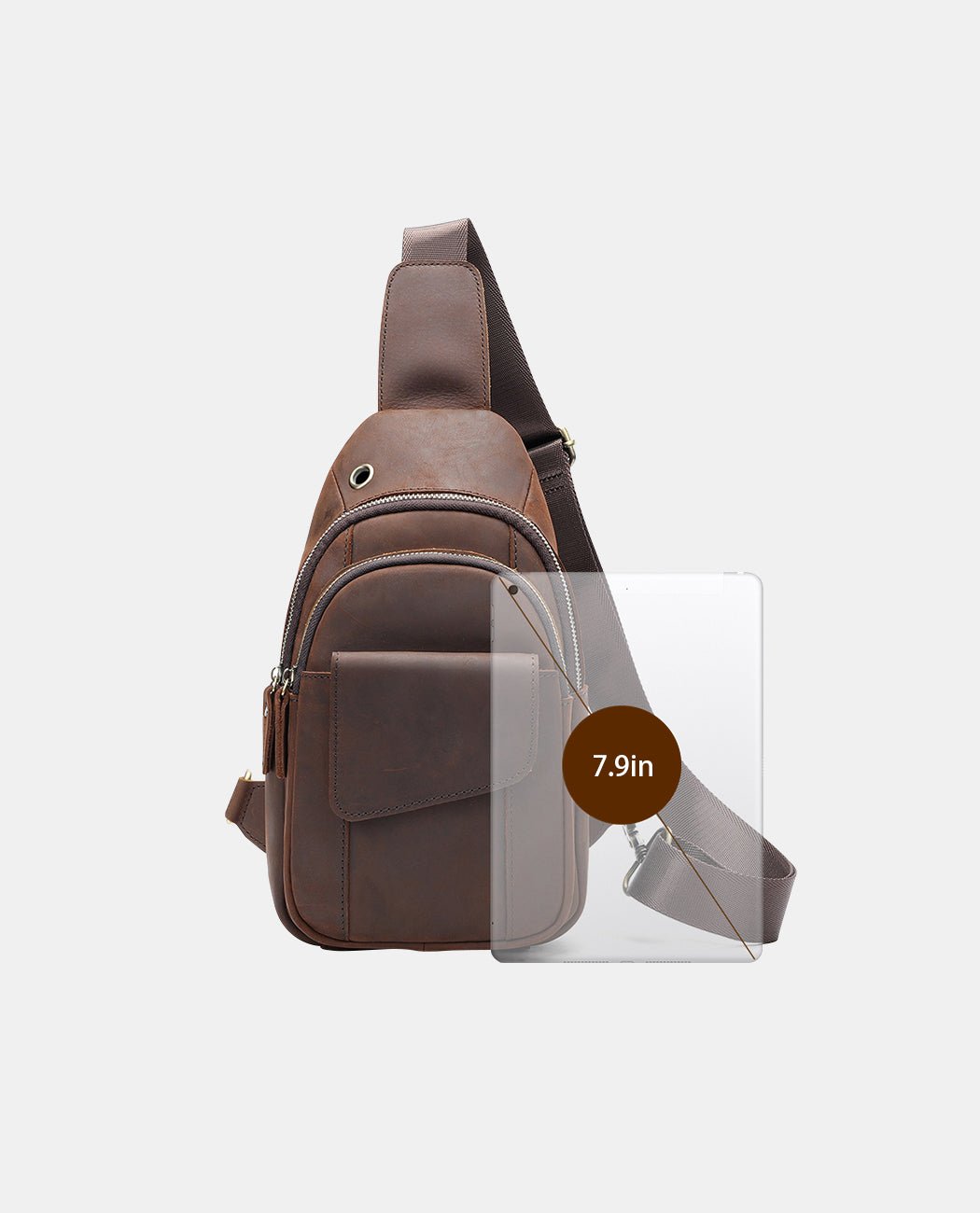 Trendy Gentleman's Leather Crossbody Bag -Bags- BAGHUGS--