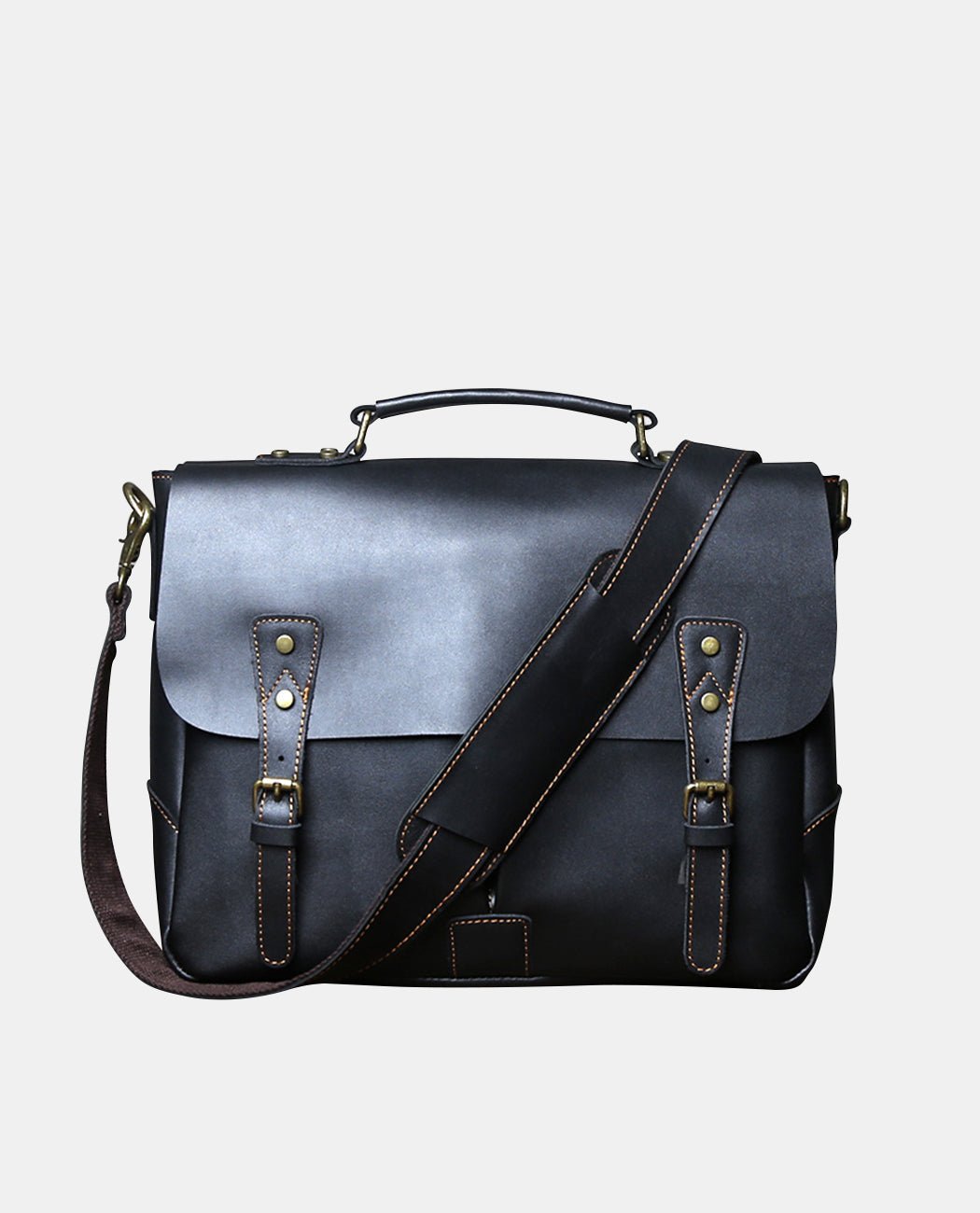 Alden Voyager Messenger Bag -Bags- BAGHUGS-LEHB-7845-S-Black