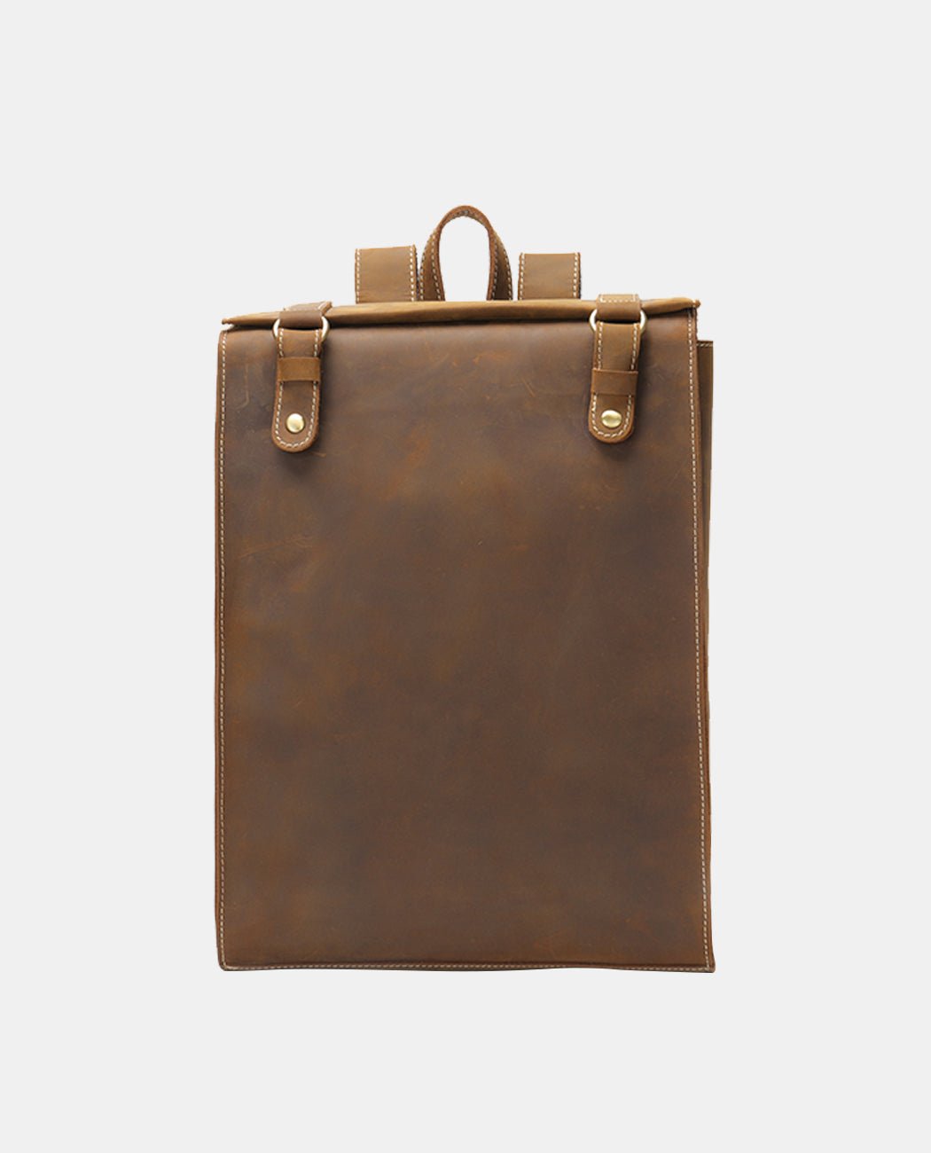 Vintage Heritage Leather Backpack -Backpacks- BAGHUGS-MR-04-568-Dark Brown