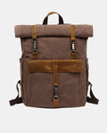 Leisure Canvas Travel Backpack -Backpacks- BAGHUGS-FX-04-379-Brown