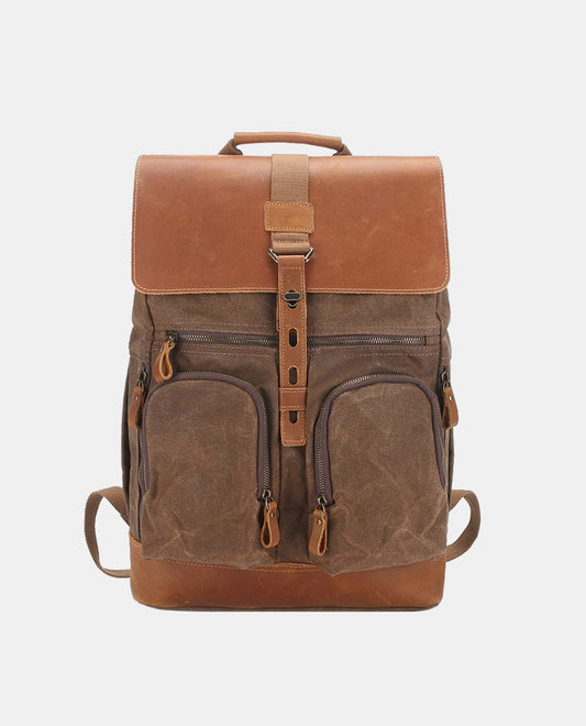 Large Canvas Leather Backpack