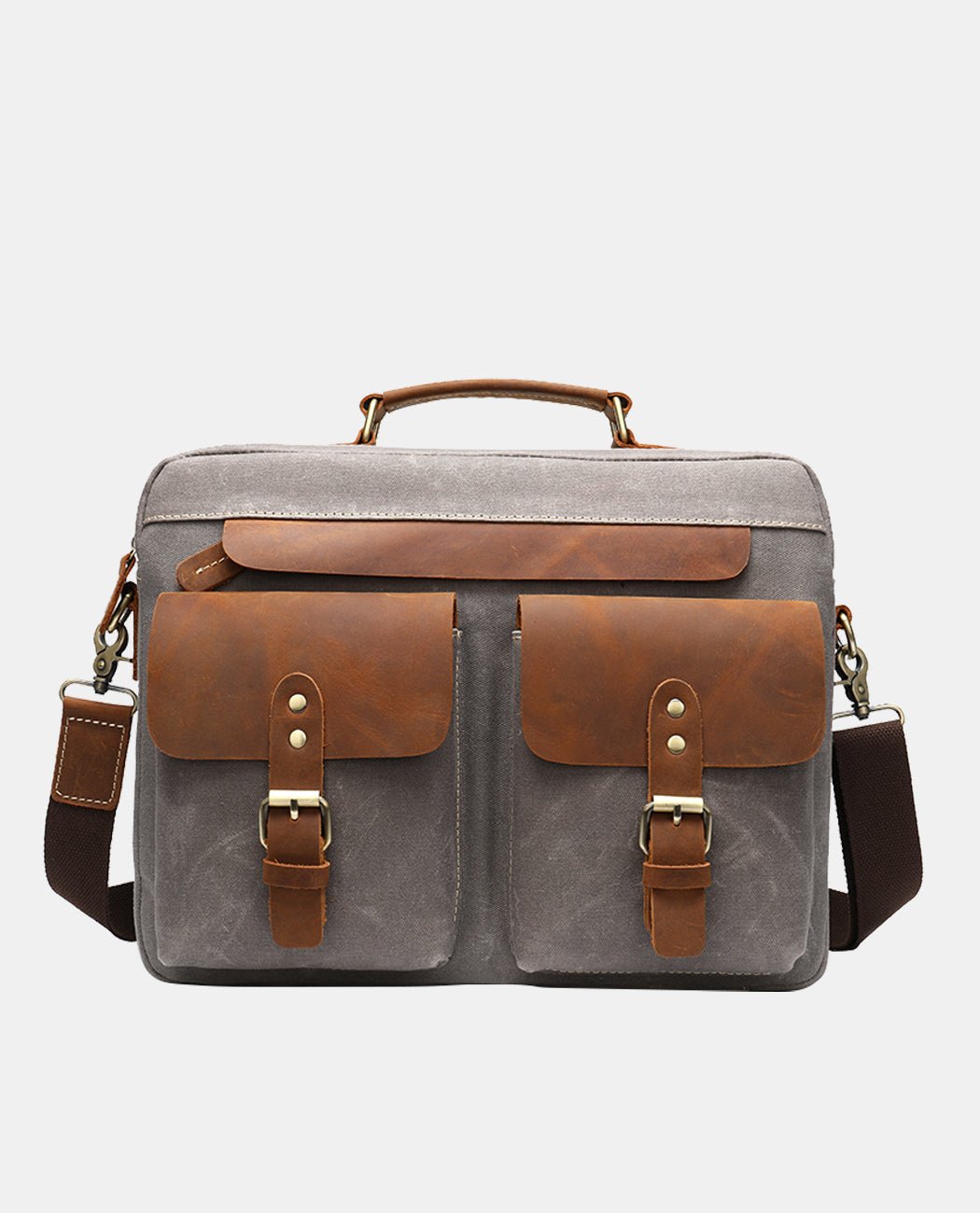 Classic Leather Sling Bag -Bags- BAGHUGS-MR-03-327-Gray