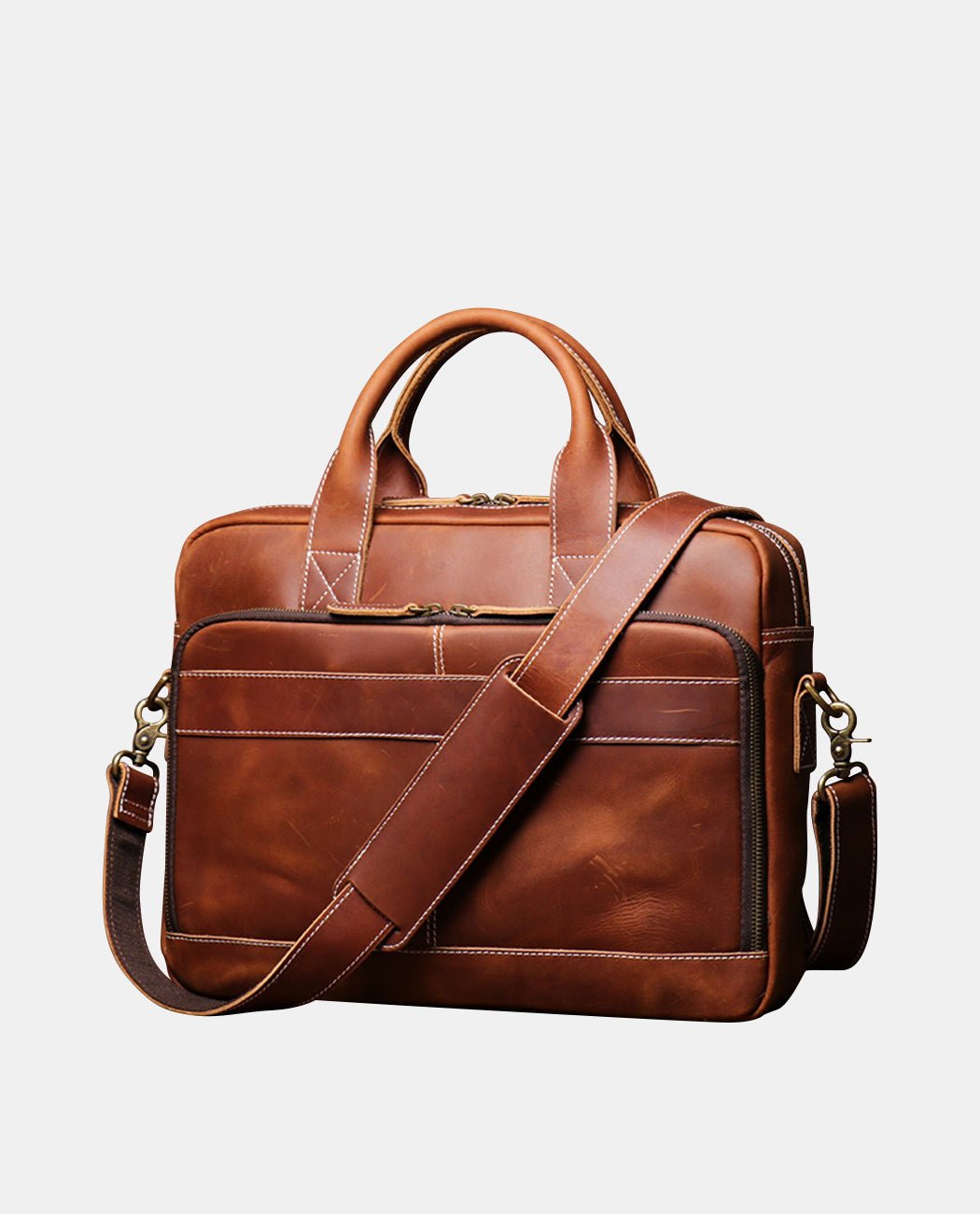 Julian Pathway Messenger Bag -Bags- BAGHUGS-LEHB-8747-Deep Brown