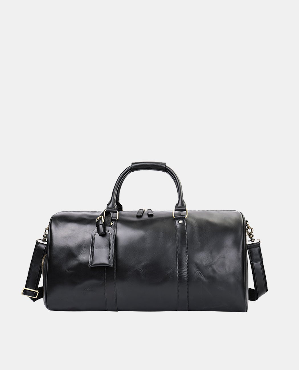 Crazy Horse Leather Duffel Bag -Bags- BAGHUGS-MR-05-983-Black