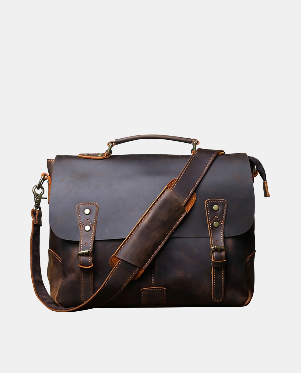Alden Voyager Messenger Bag -Bags- BAGHUGS-LEHB-7848-S-Dark Brown
