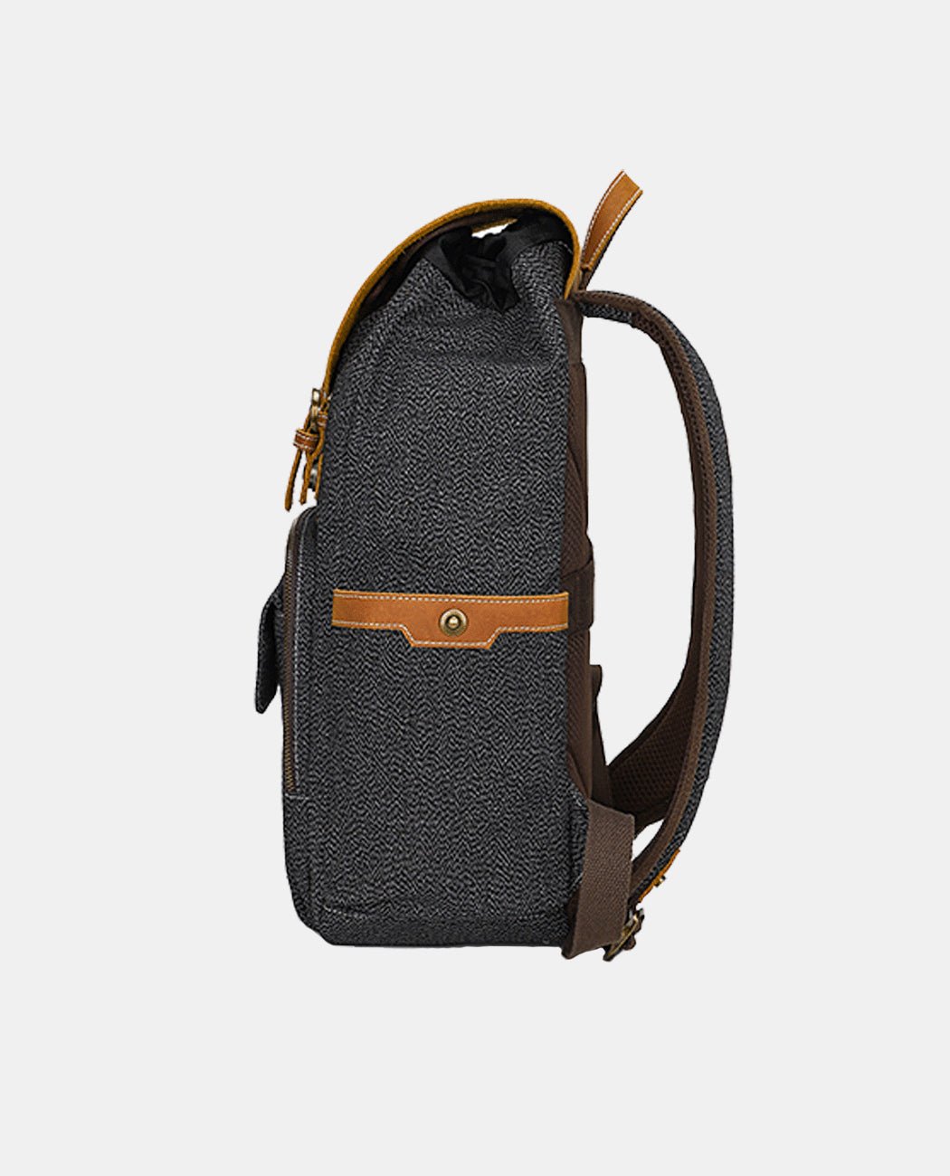 Moss Flip Canvas Backpack -Backpacks- BAGHUGS-KJB1027-Black