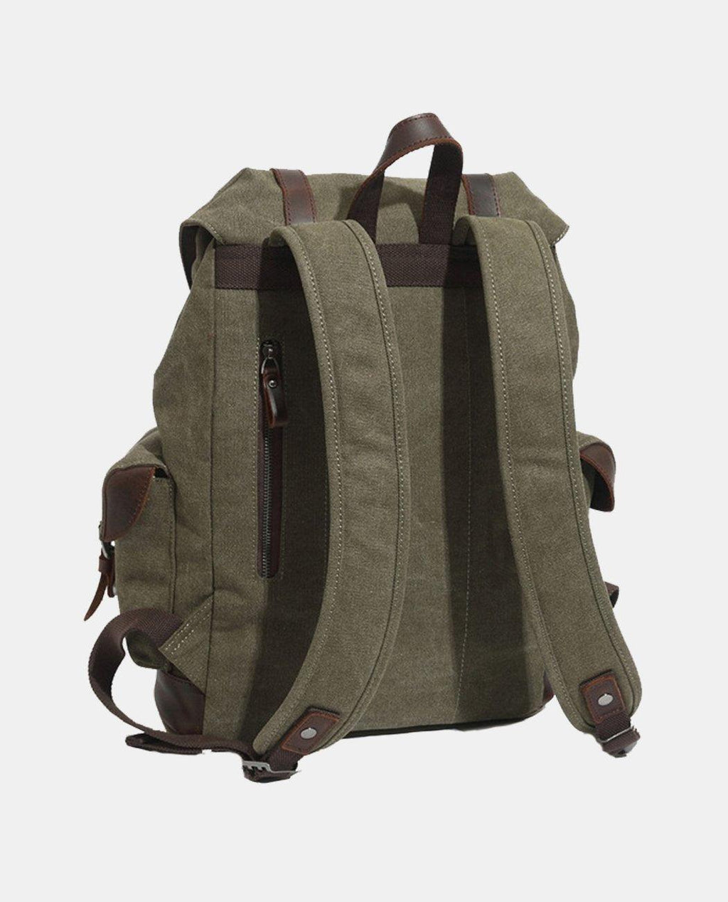Classic Large Canvas Backpack -Backpacks- BAGHUGS-FX-04-566-Army Green
