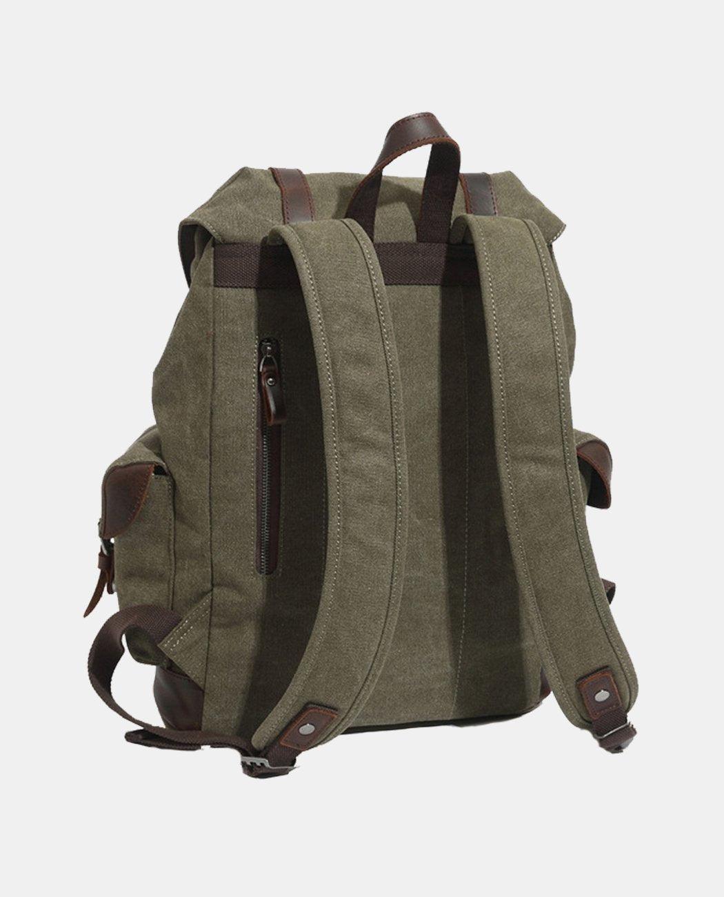 Classic Large Canvas Backpack -Backpacks- BAGHUGS-FX-04-566-Army Green