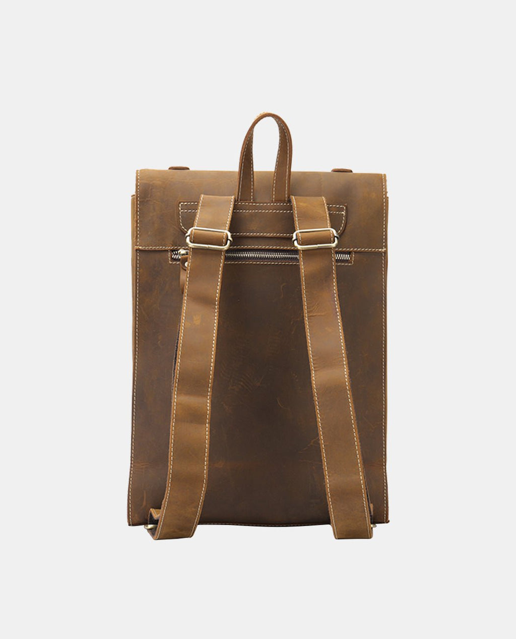 Vintage Heritage Leather Backpack -Backpacks- BAGHUGS-MR-04-568-Dark Brown