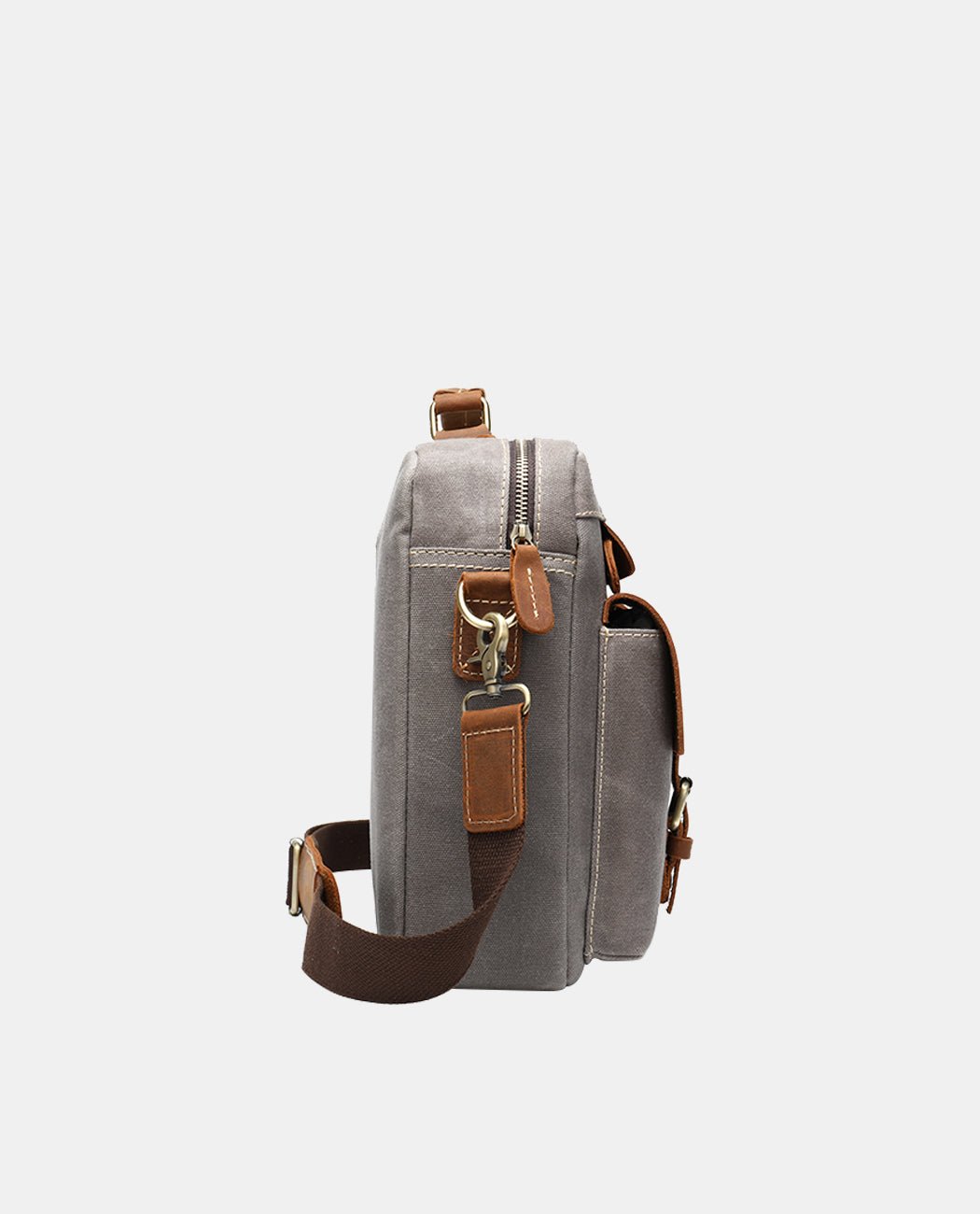 Classic Leather Sling Bag -Bags- BAGHUGS-MR-03-327-Brown