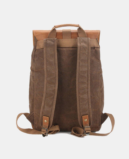 Large Canvas Leather Backpack