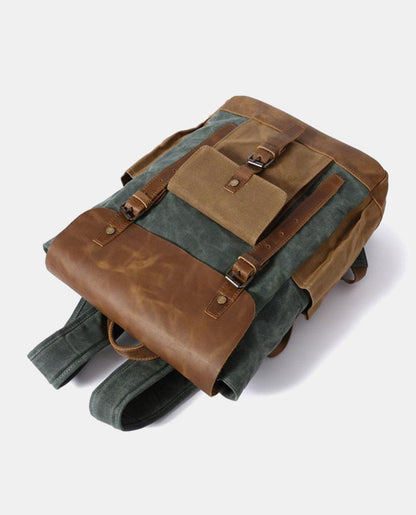 Canvas Leather Backpack