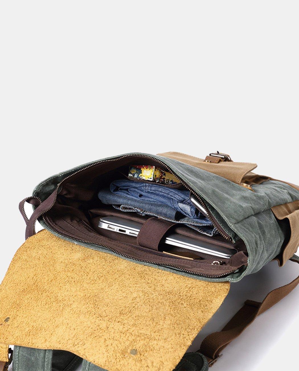 Canvas Leather Backpack