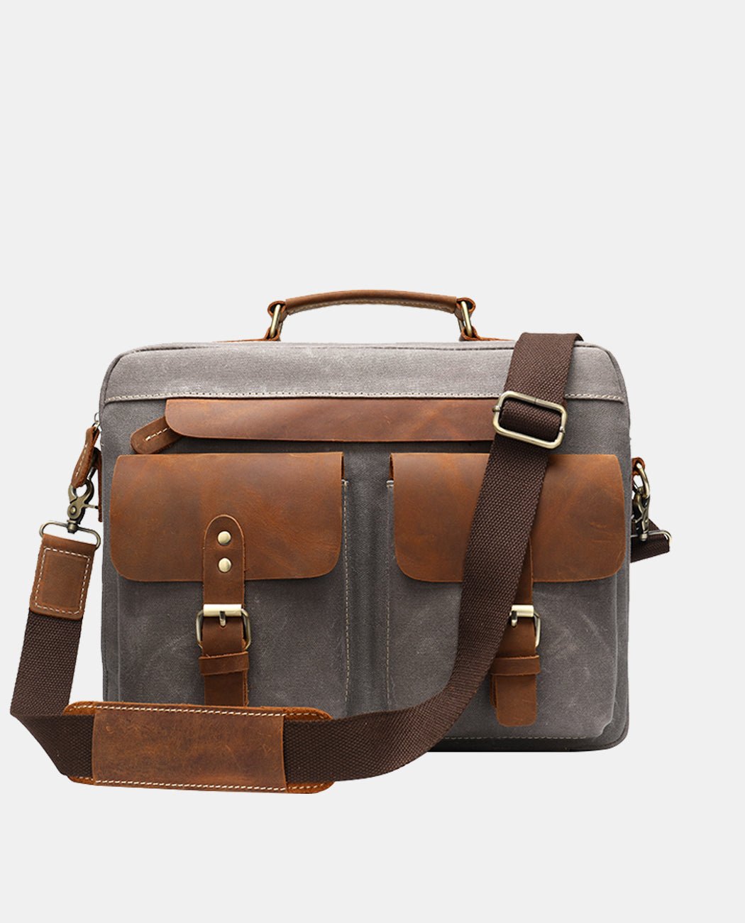 Classic Leather Sling Bag -Bags- BAGHUGS-MR-03-327-Brown
