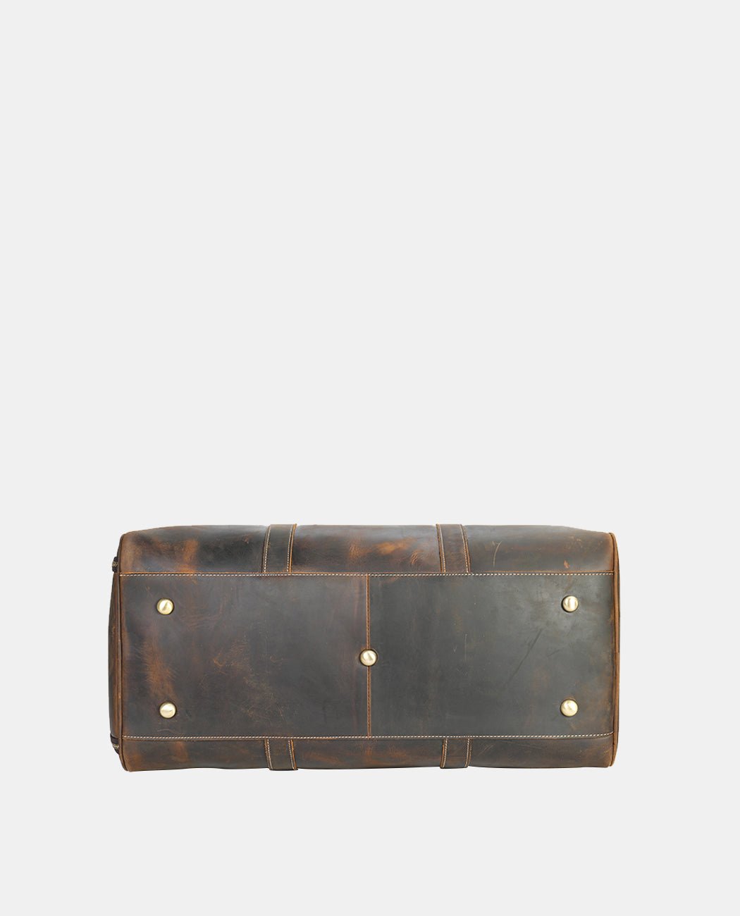 Crazy Horse Leather Duffel Bag -Bags- BAGHUGS-MR-05-983-Dark Brown