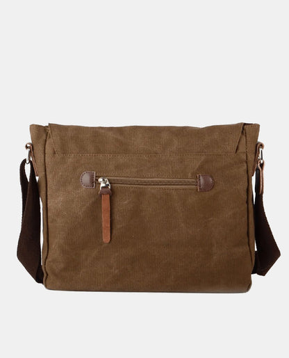 Light Green Canvas Messenger Bag