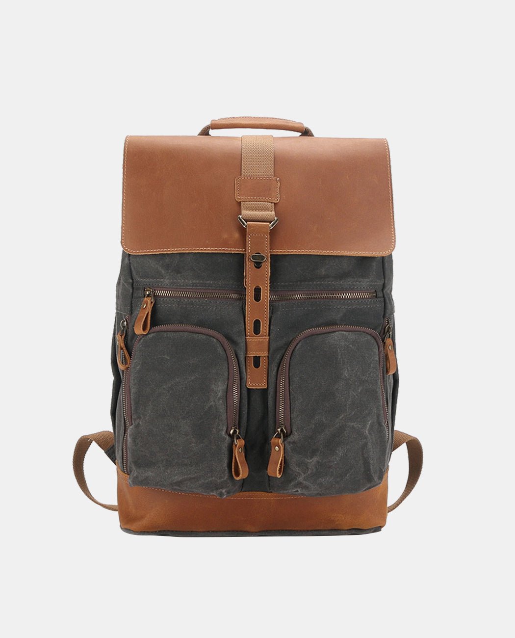 Large Canvas Leather Backpack