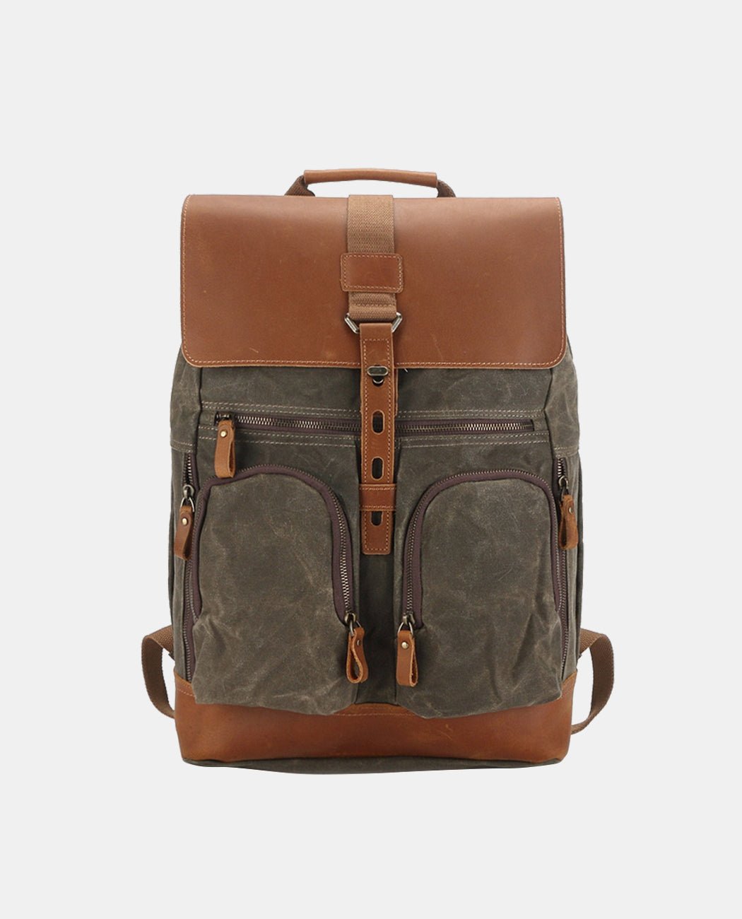 Large Canvas Leather Backpack
