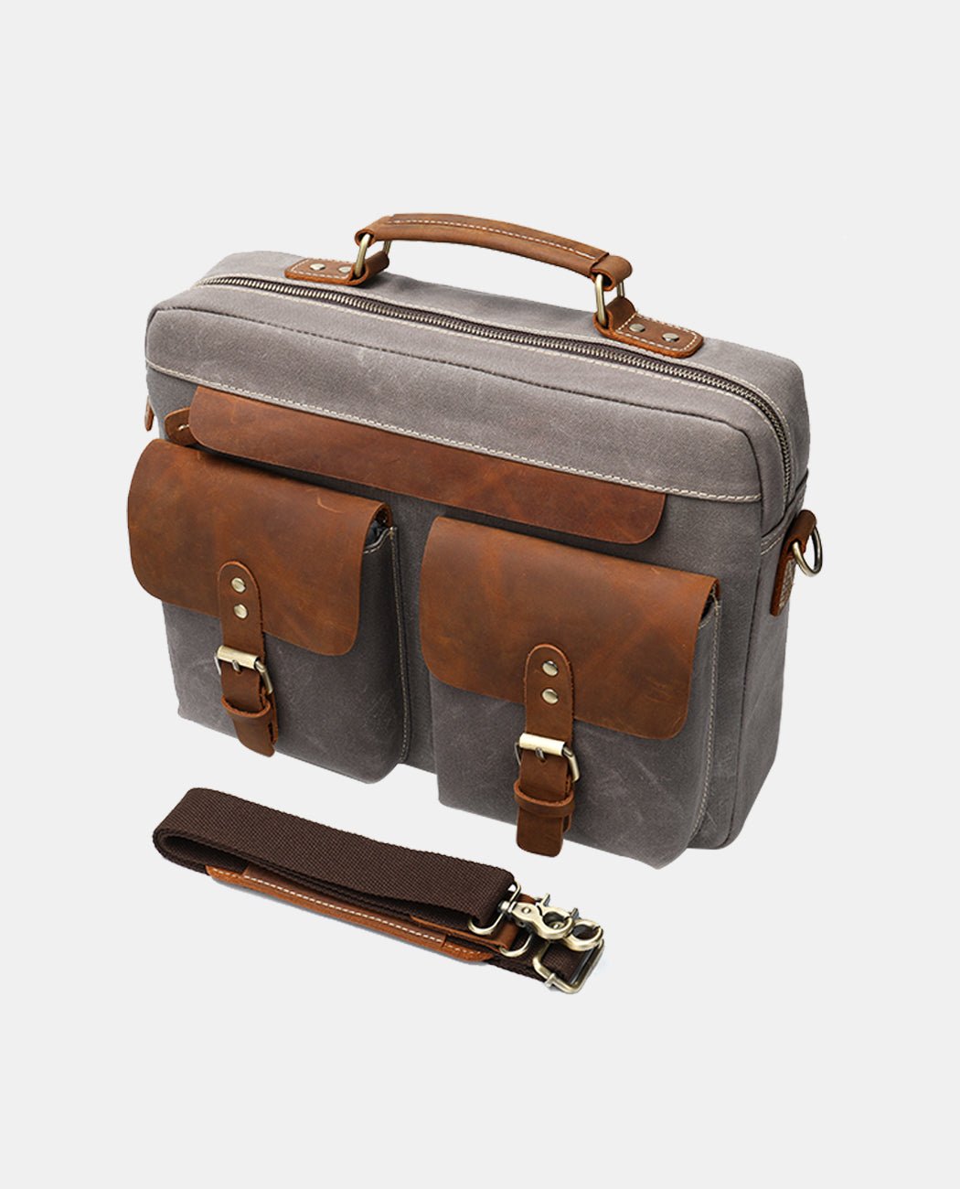 Classic Leather Sling Bag -Bags- BAGHUGS-MR-03-327-Brown
