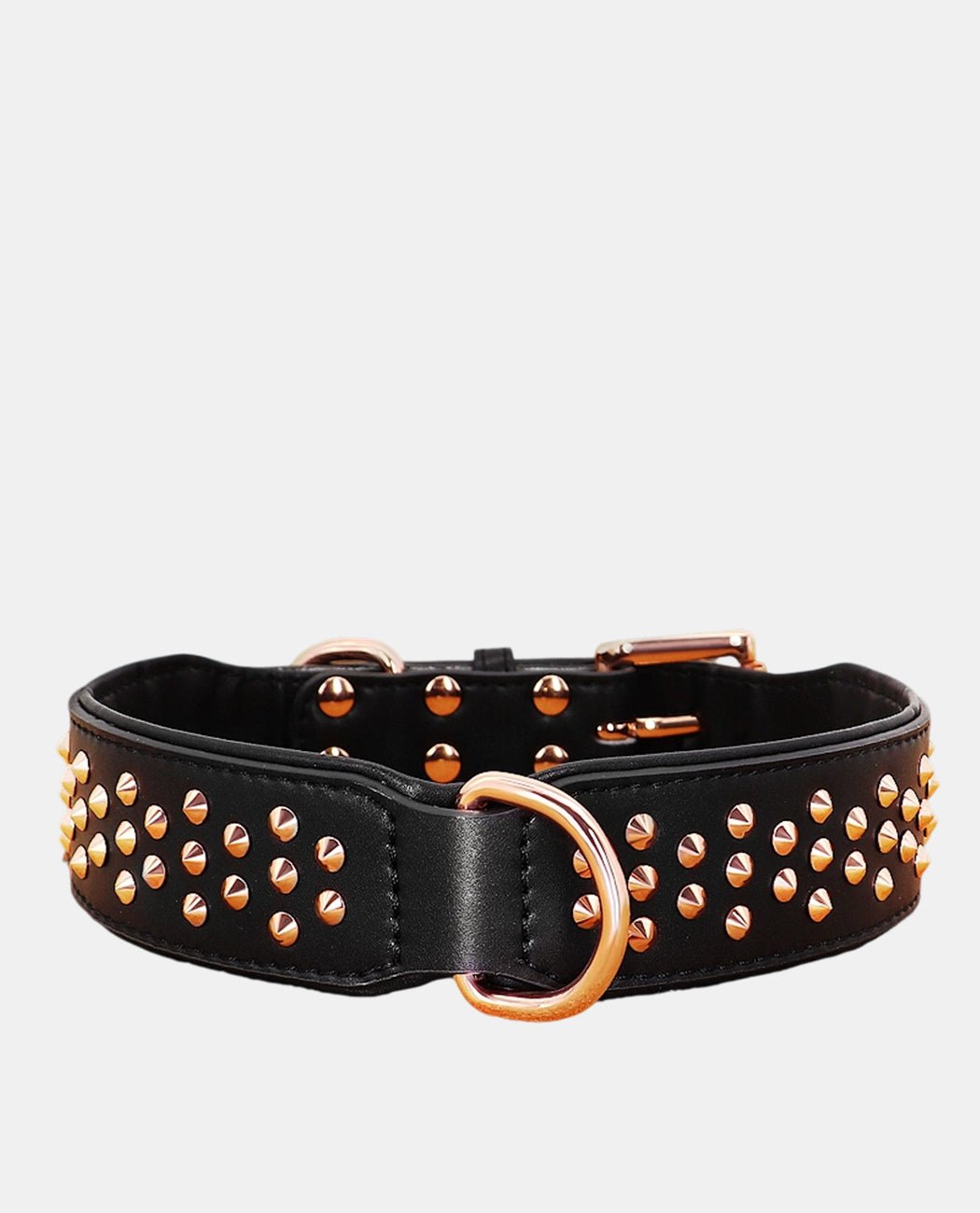 Cone Leather Dog Collar