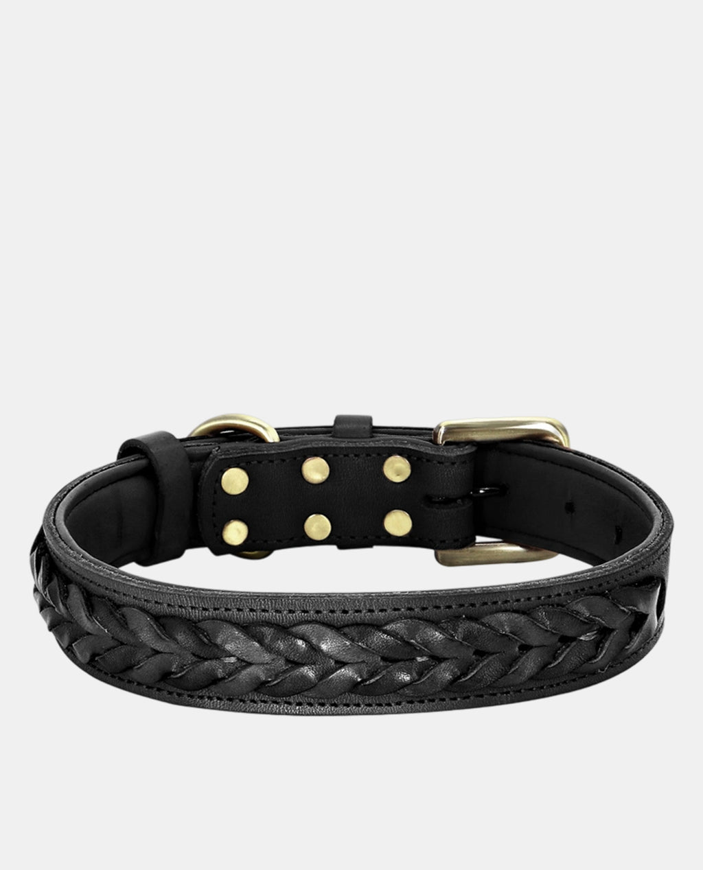 Braid Leather Dog Collar