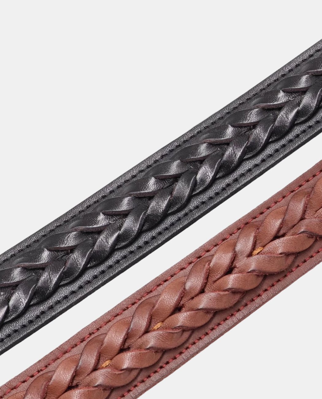 Braid Leather Dog Collar