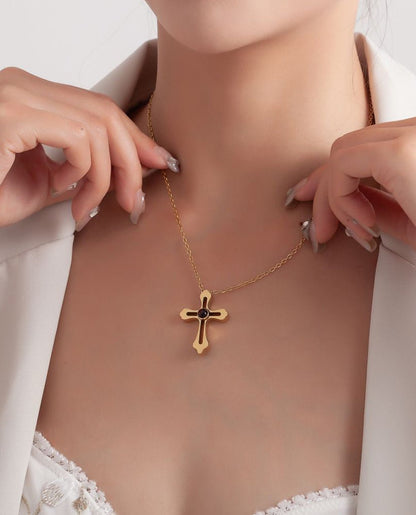 Cross Projection Necklace