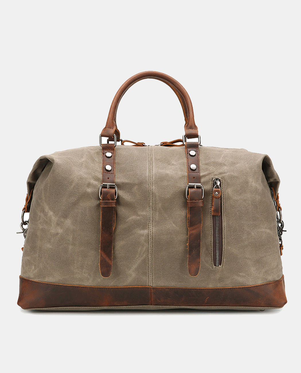 BY1264-grey,Classic Canvas Duffle Bag