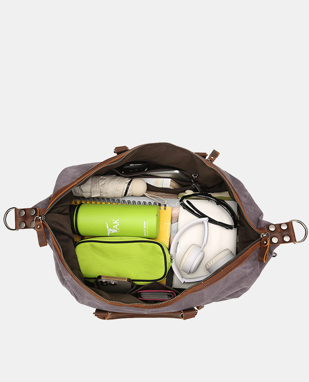 BY1264-inside,Classic Canvas Duffle Bag