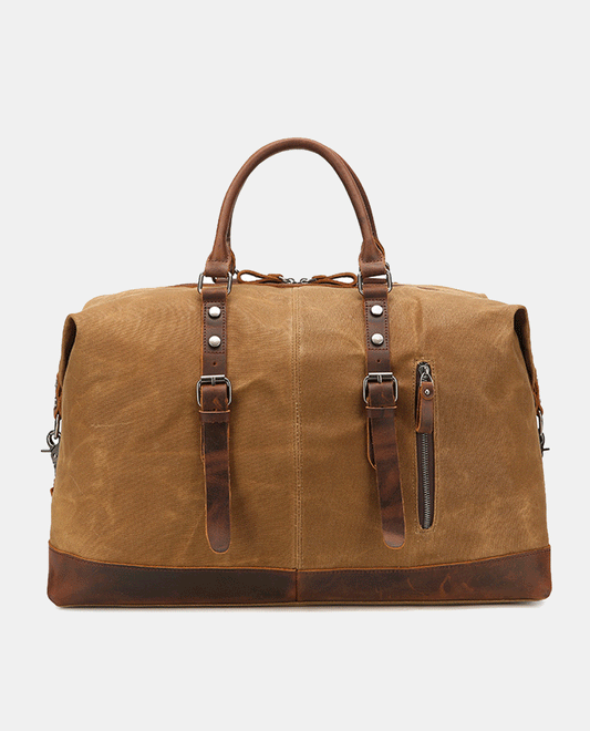 BY1264-khaki,Classic Canvas Duffle Bag
