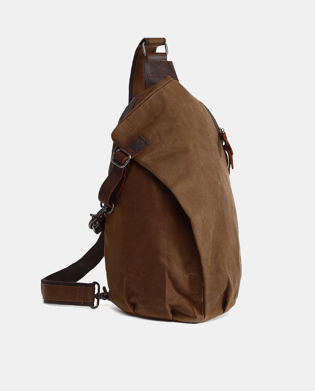 Canvas Sling Bag -Bags- BAGHUGS-BYX427-Dark Brown