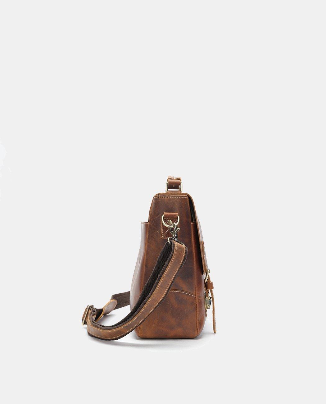 Brown Leather Messenger Bag