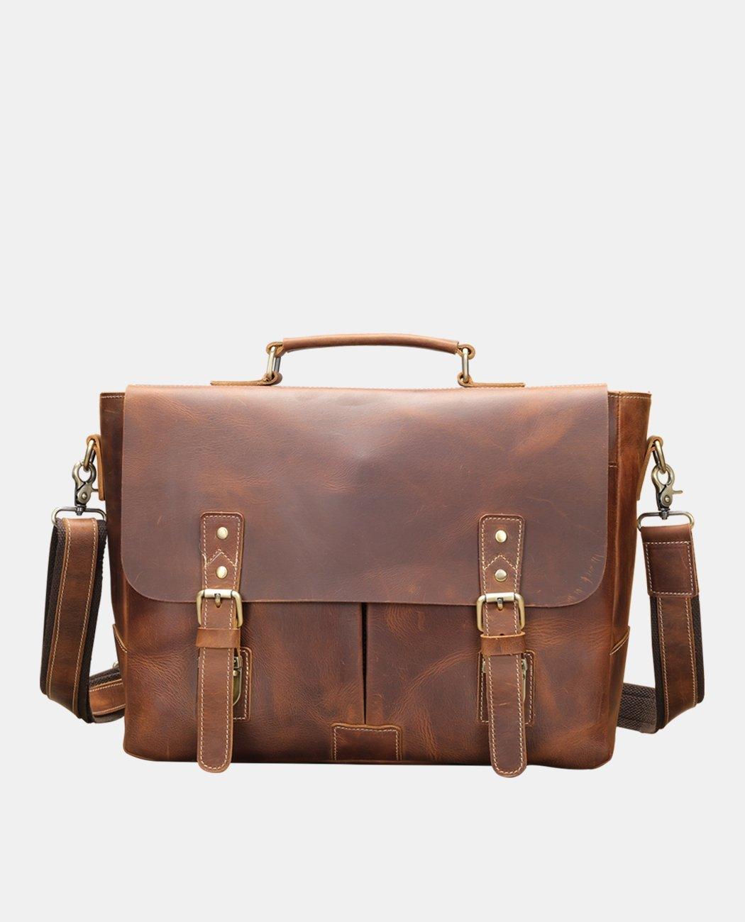 Brown Leather Messenger Bag