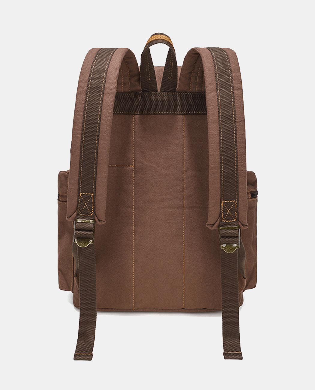Brown Canvas Backpack -Backpacks- BAGHUGS-KJ1003-Gray