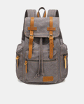 Brown Canvas Backpack -Backpacks- BAGHUGS-KJ1003-Gray