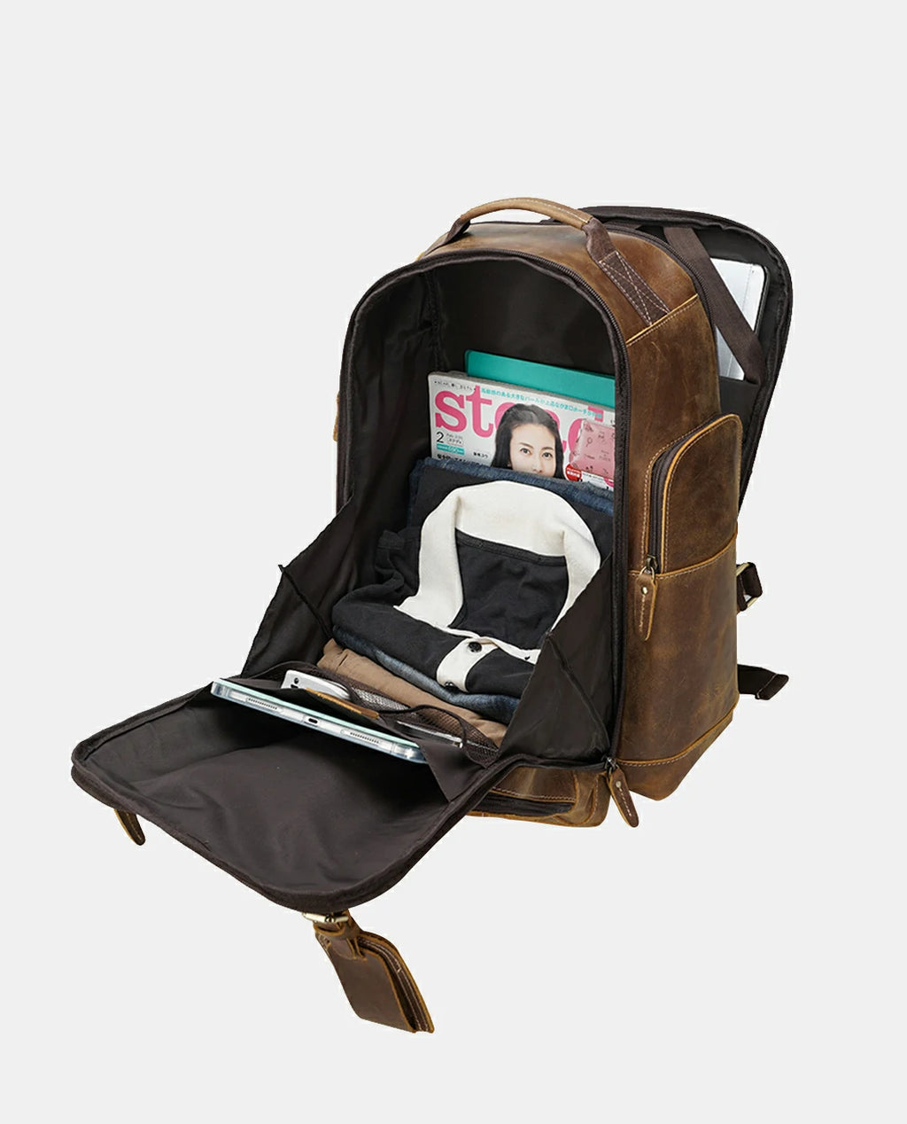 Voyager Executive Leather Backpack