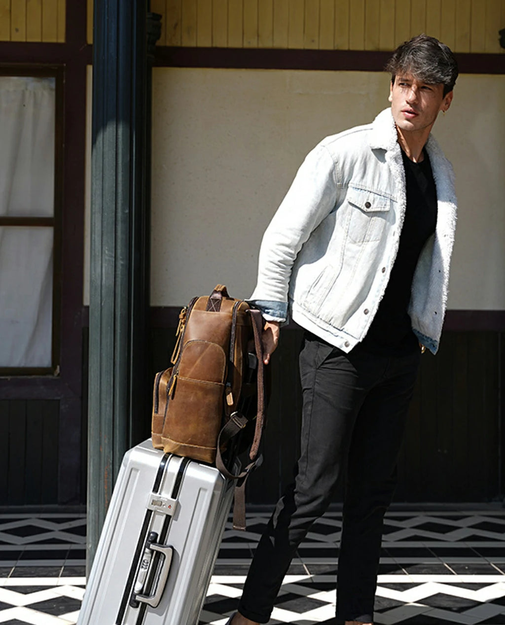Voyager Executive Leather Backpack
