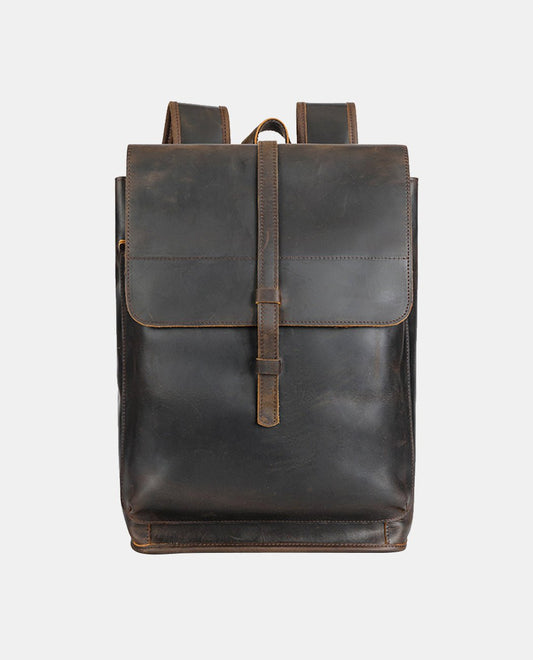 Timely Classic Backpack -Backpacks- BAGHUGS-LEBP-7412-Deep Brown