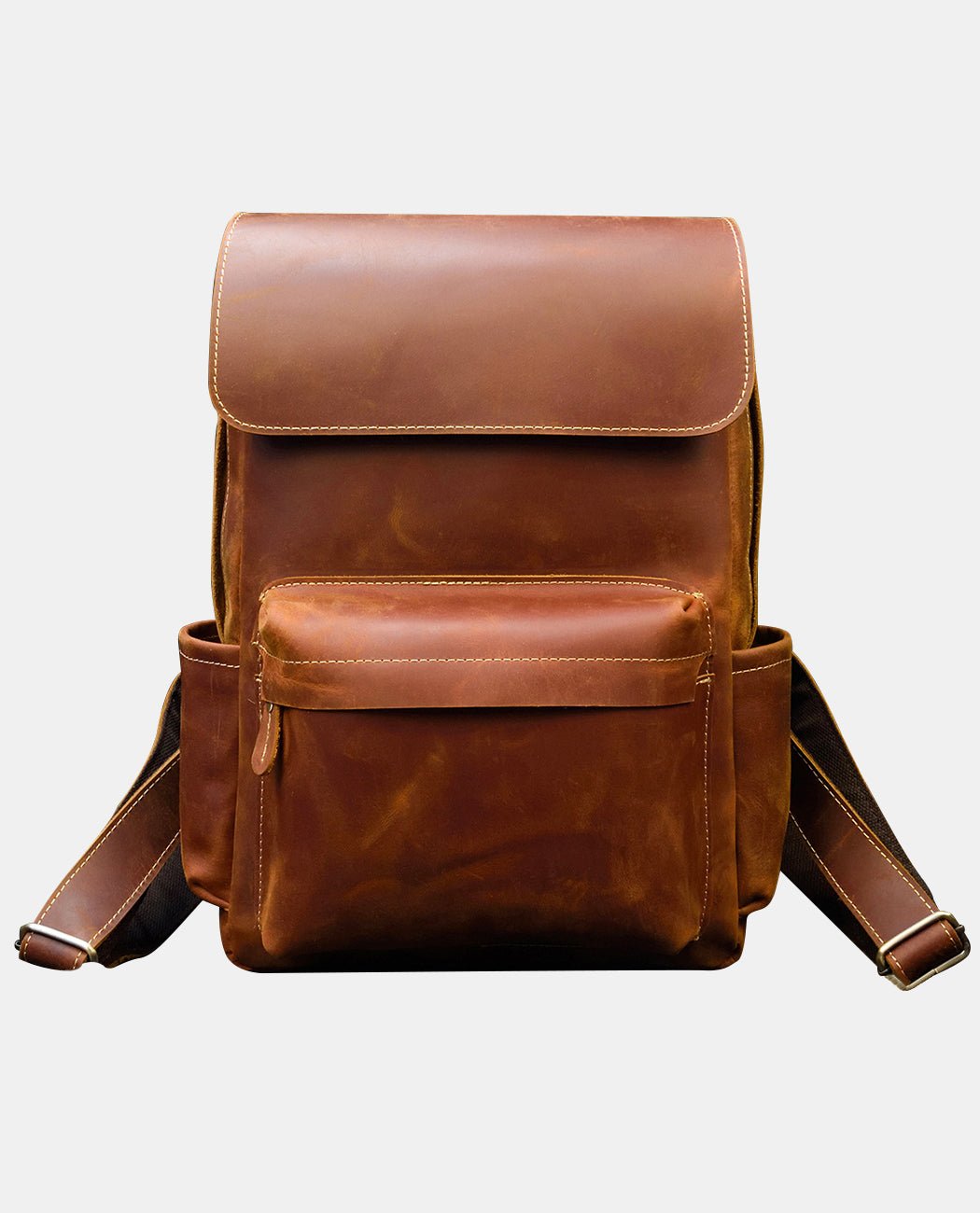 Elegante Retro Leather Backpack -Backpacks- BAGHUGS-LEBP-8055-Brown