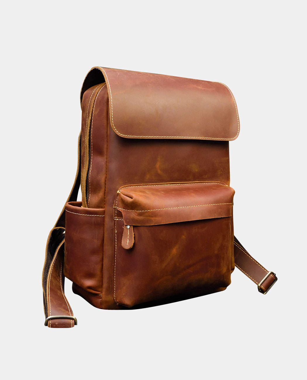 Elegante Retro Leather Backpack -Backpacks- BAGHUGS--