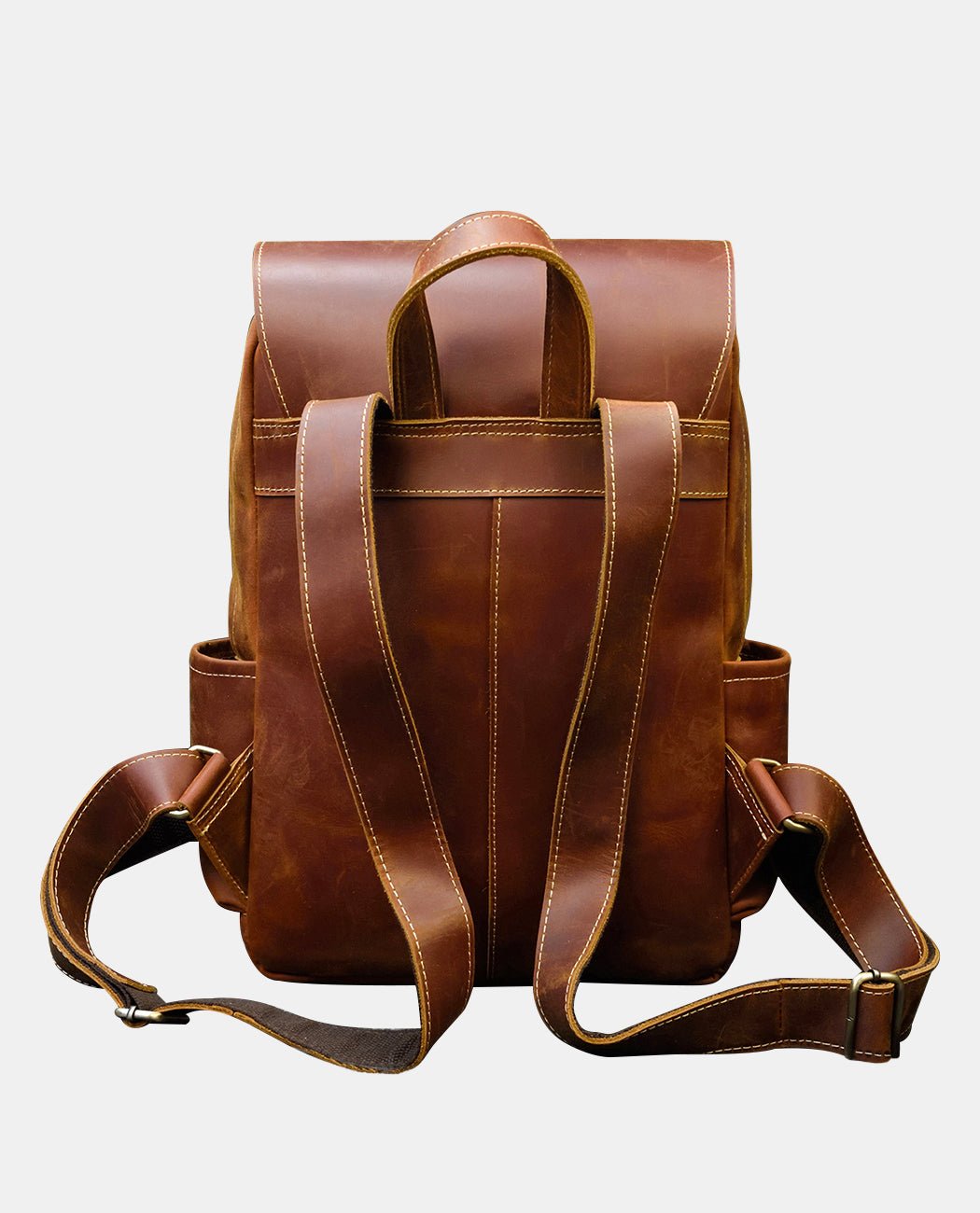 Elegante Retro Leather Backpack -Backpacks- BAGHUGS-LEBP-8055-Brown