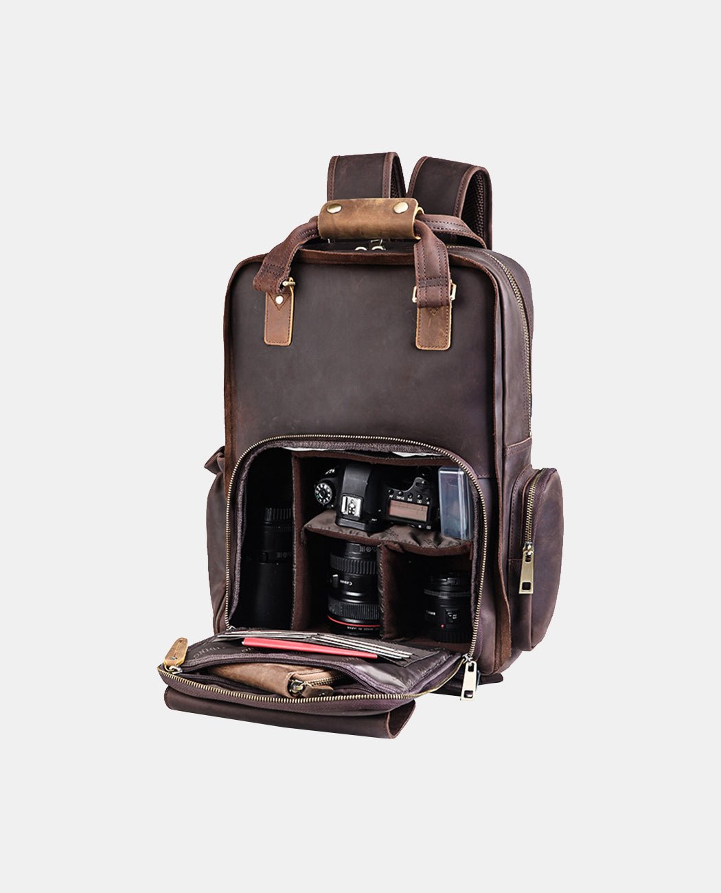 Navigator Camera Backpack -Backpacks- BAGHUGS-LEBP-9011-Deep Brown