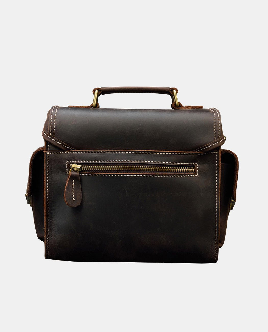 Dark Brown Vintage Camera Bag -Bags- BAGHUGS--