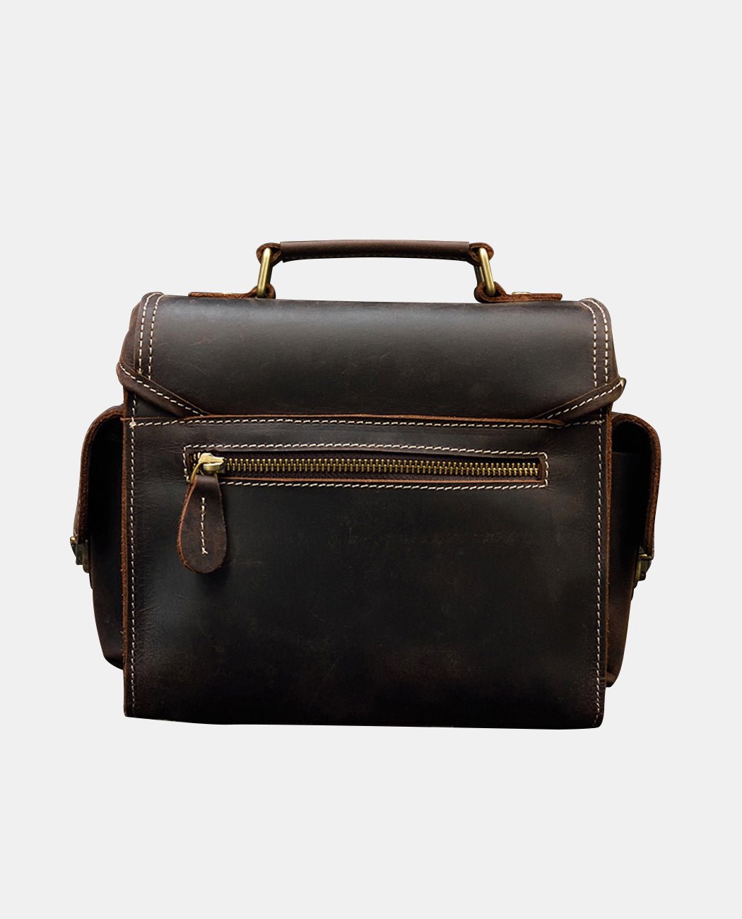 Dark Brown Vintage Camera Bag -Bags- BAGHUGS--