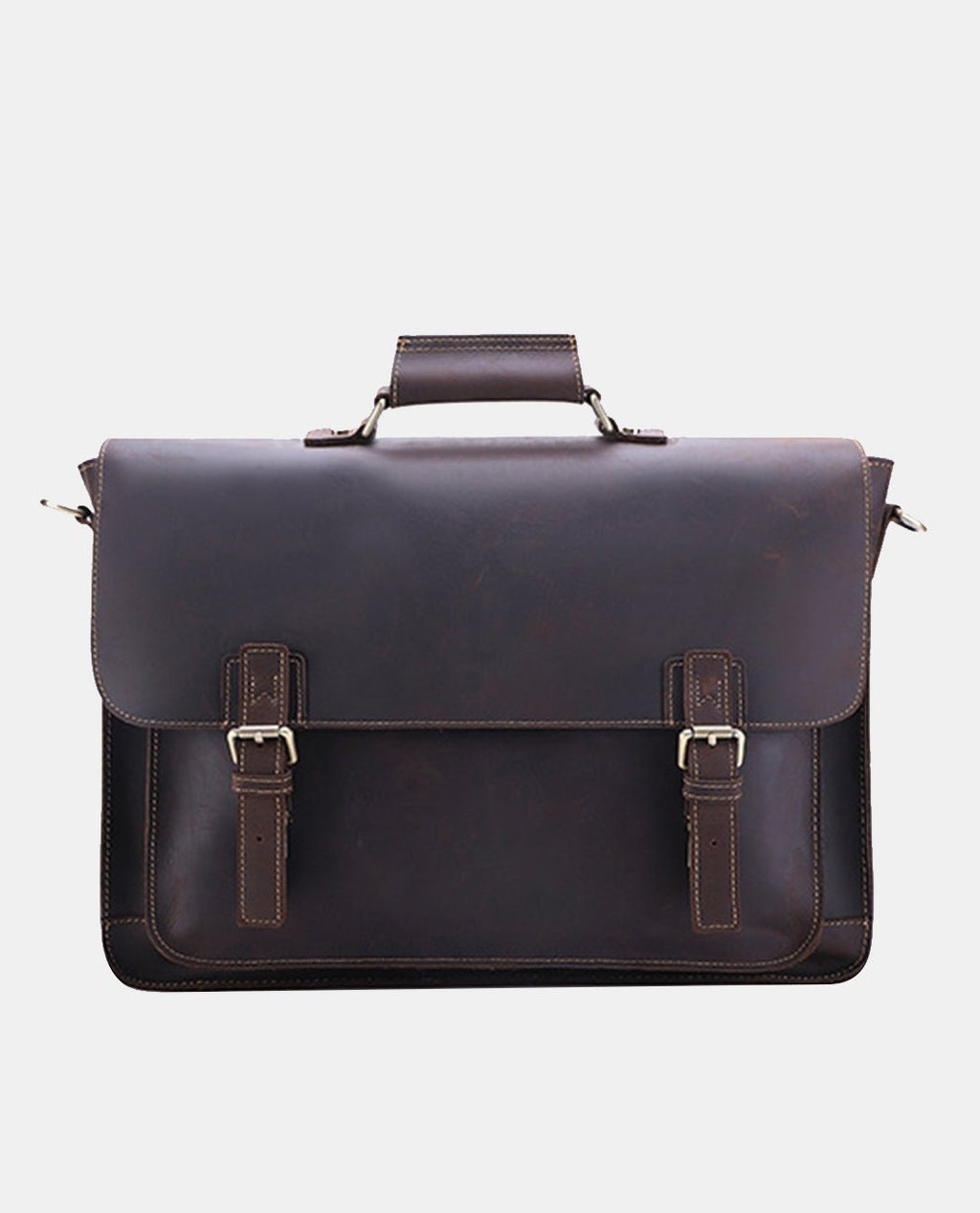 Oliver Heritage Messenger Bag -Bags- BAGHUGS-LEHB-1111-Deep Brown
